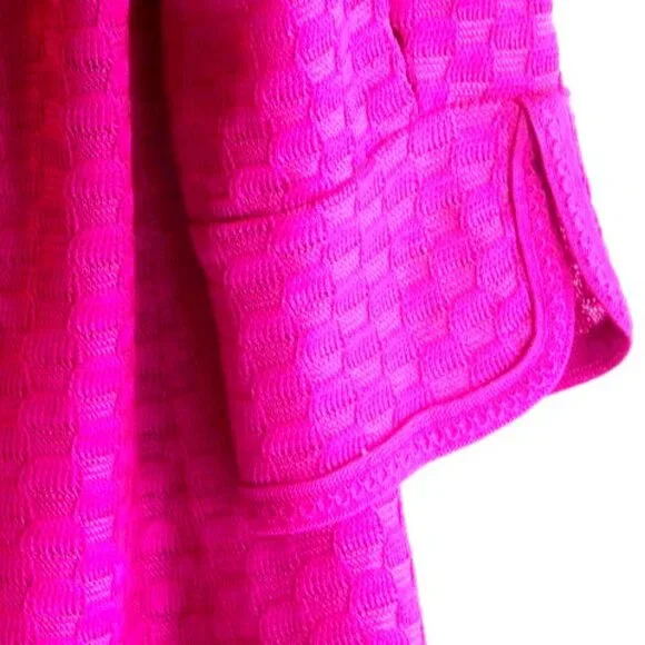Ming Wang Raspberry Knit Jacket in Size PS